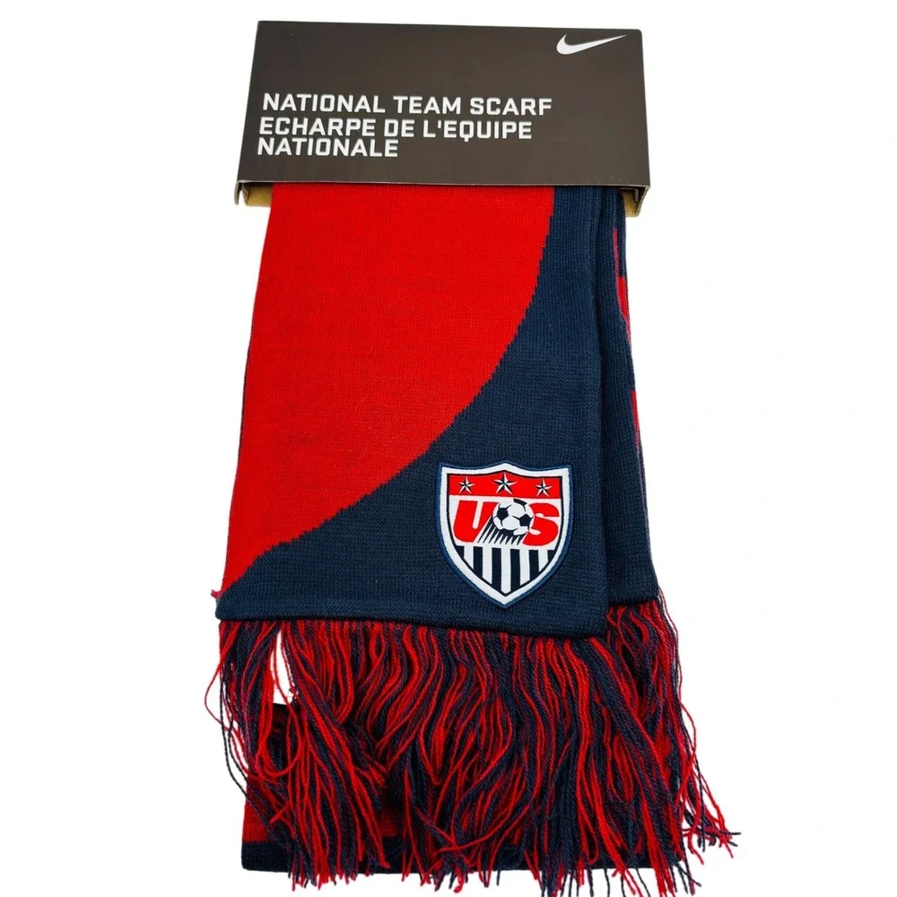 Nike US Soccer National Team Scarf NWT 2010 World Cup Reversible USA Knit
